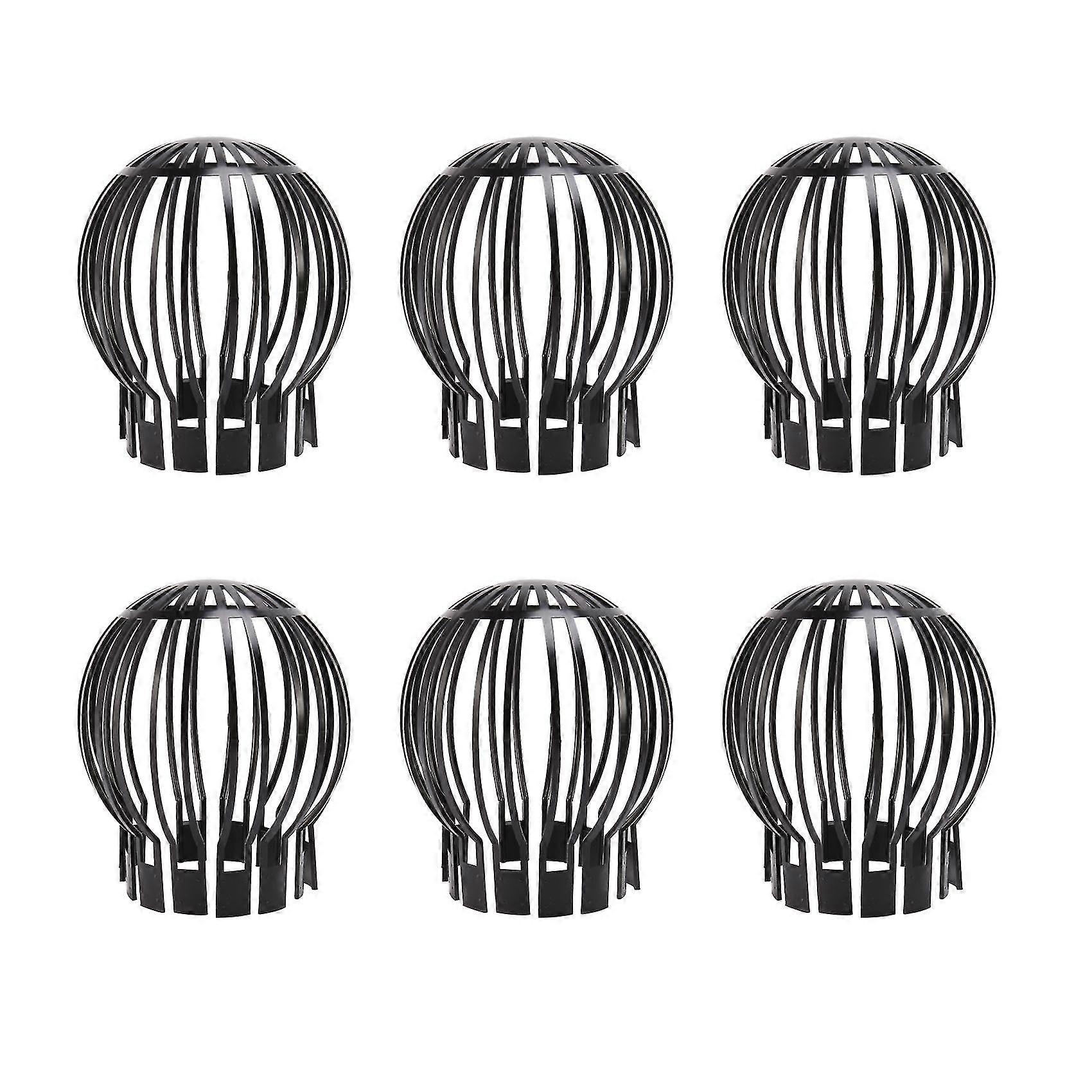 6pcs Gutter Guard Downspouts Filter Strainer Preventing Leaf Debris Branches Roof Moss From Cloggin