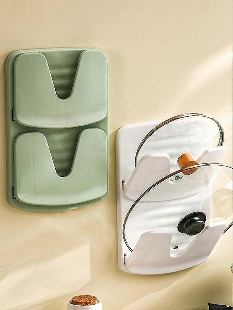 Wall-mounted Pot Lid Holder Multi-function Storage Rack