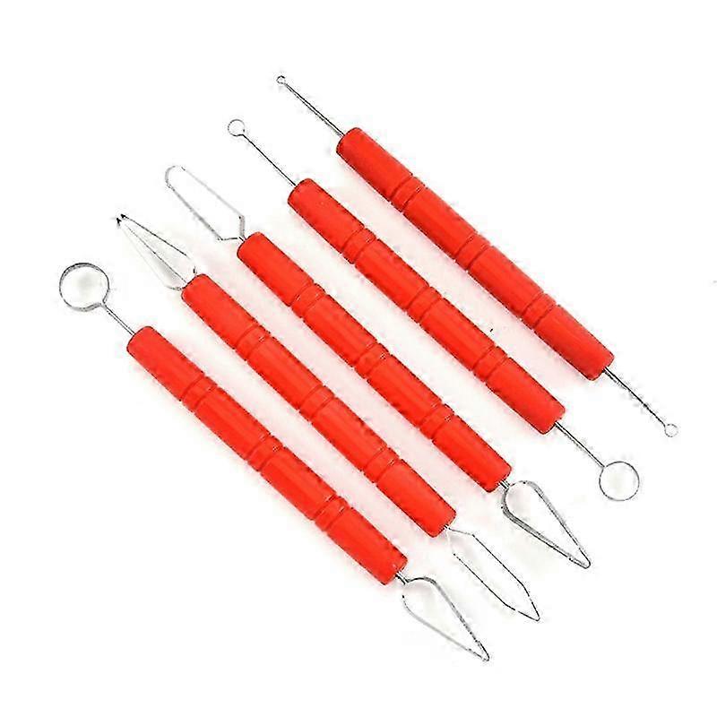 5 Pieces Of Stainless Steel Pottery Tools Set Pottery Tools Polymer Clay Modeling Tools Wax Carving Tools