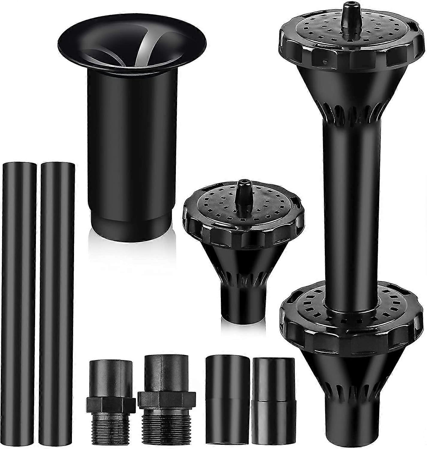 Fountain Nozzle Kit Plastic Fountain Water Spray Heads For Small Ponds In 3 Fountain Patterns: Blossom, Mushroom And Two-tier Patterns ( Size L-MXBC