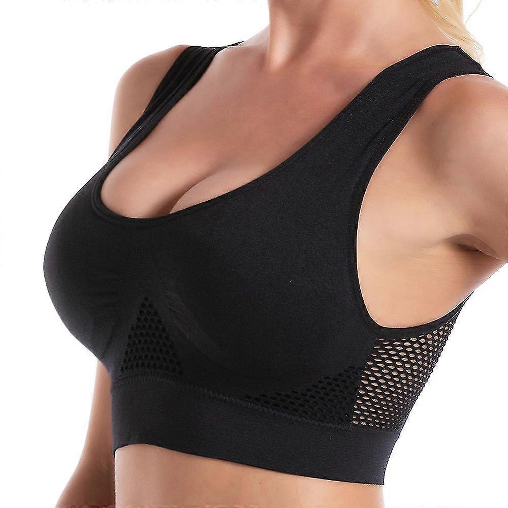 حمالة صدر رياضية حمالة صدر نشطة بدون إطار أنبوب نسائي محصول أعلى لياقة بدنية للفتيات ملابس داخلية Bralette ملابس رياضية أنثى بالإضافة إلى حجم دفع 5xl أسود