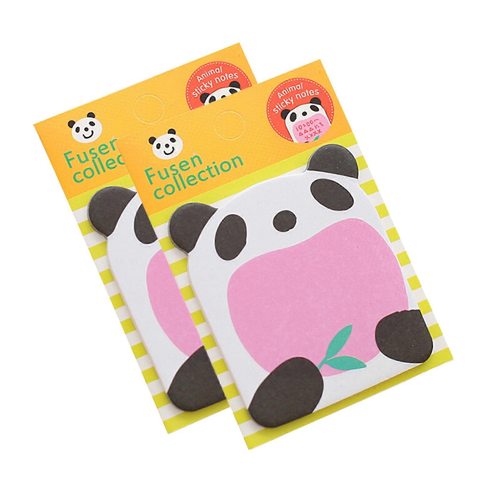 2Pcs Panda Pig Cat Elephant Self Adhesive Memo Pad Sticker Sticky Note Notepad