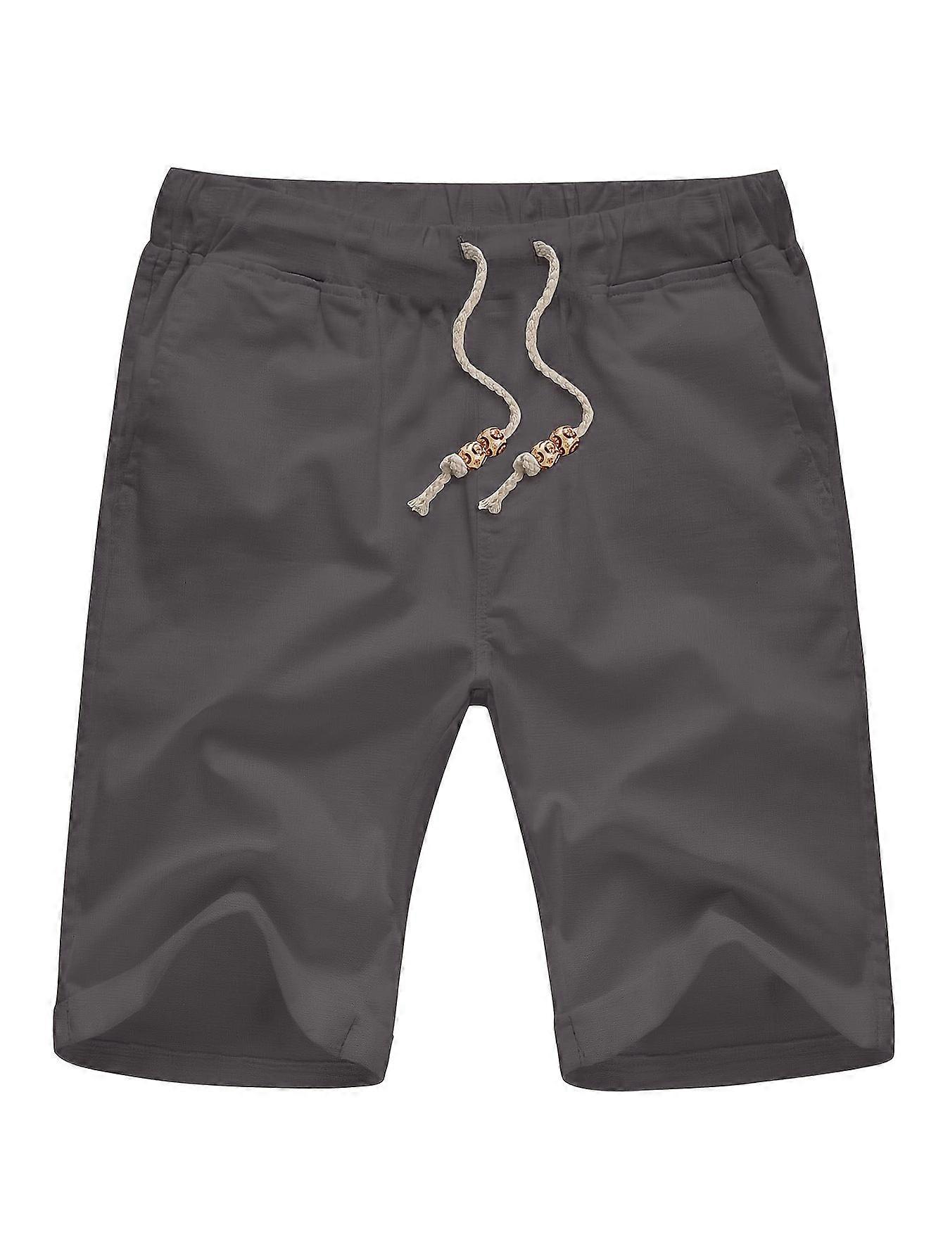 New style Mens Cotton Casual Classic Fit Summer Knee Length Shorts with Pockets