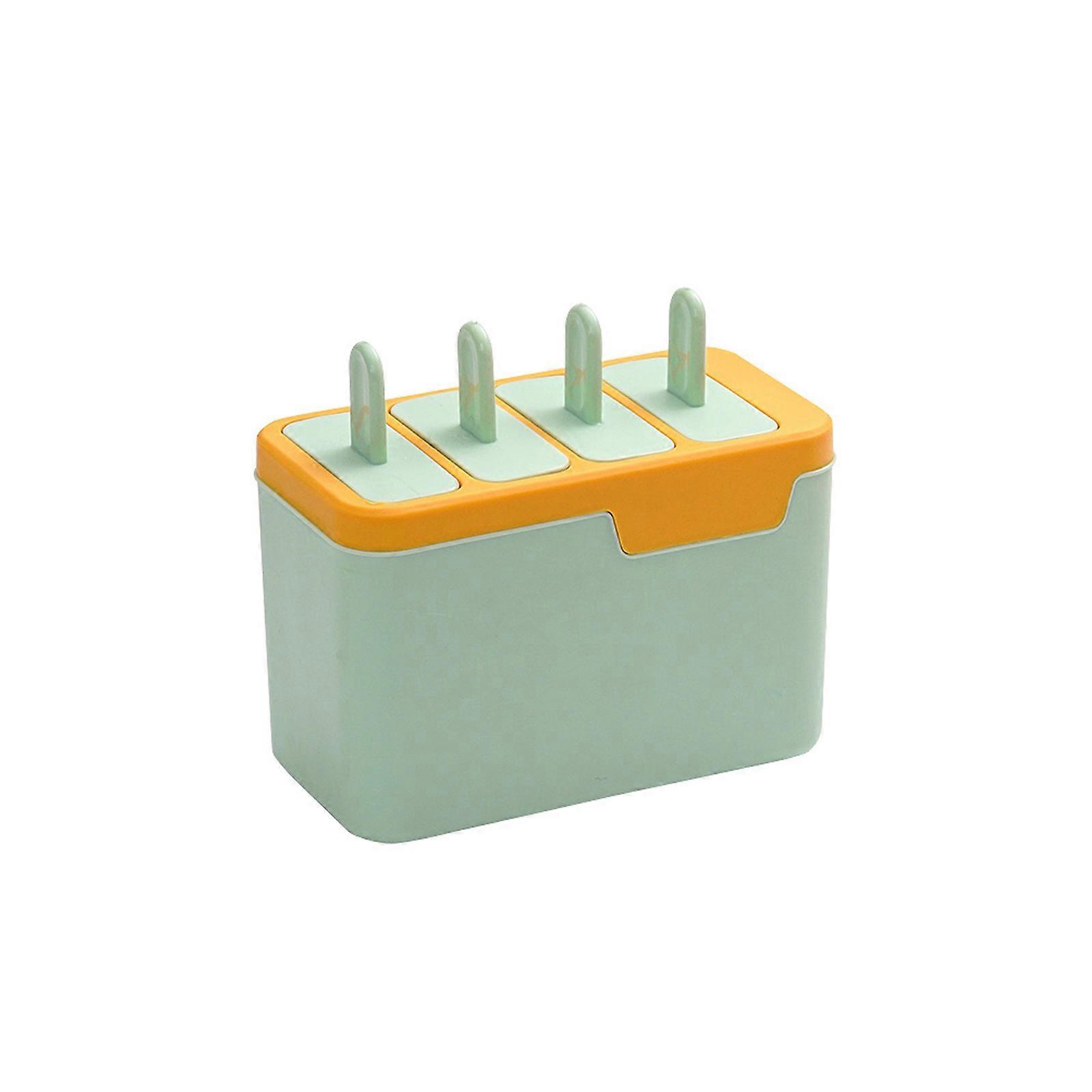 2023 New Ice Molds PP Lid Creative Kitchen Tool Non-stick Reusable Home DIY Handmade Silicone Four Squares Popsicle Maker