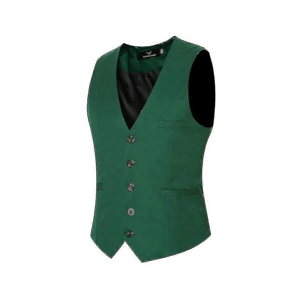 Men's V-neck Suit Vest Cotton Slim Four Seasons Vest