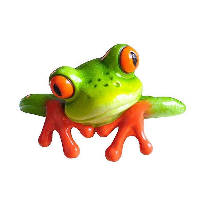 Frog Sculpture Eye-catching Decorative Simplicity Decoration Supplies Computer Peripheral Ornament for Computer JIKAIX