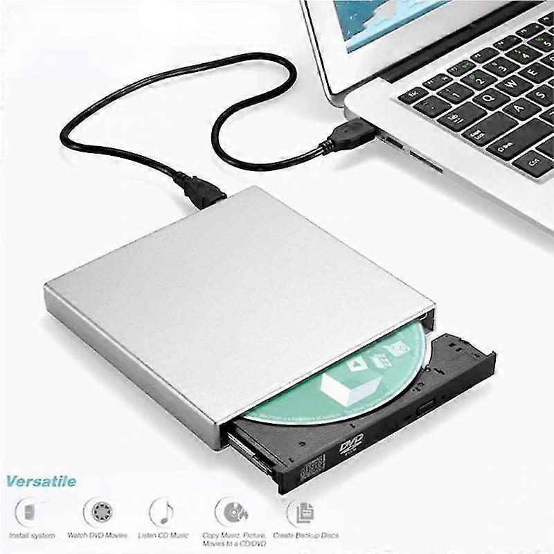 Usb 2.0 External Cd/dvd Rom Player Optical Drive Dvd Rw Burner Reader Writer