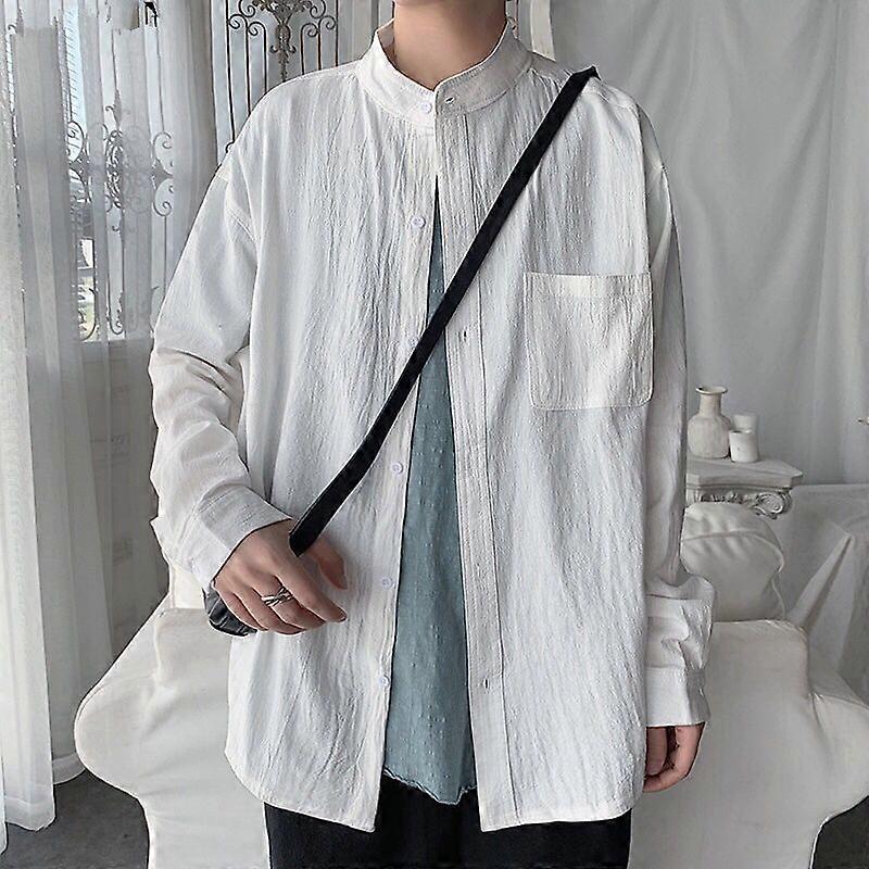 Herren langärmeliges Hemd lässige Top-Jacke