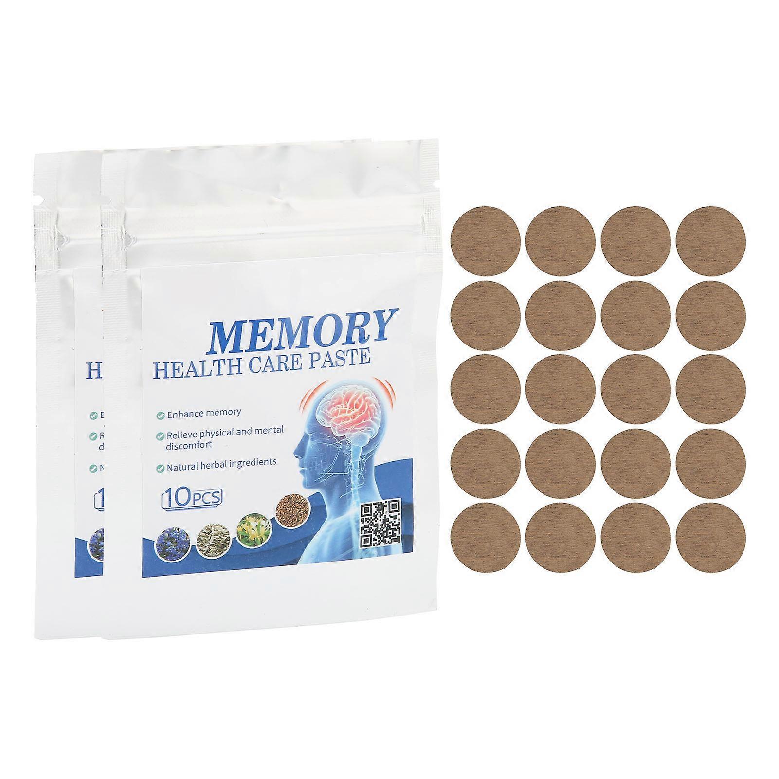 20pcs Patch d’amélioration de la mémoire Soins de santé Améliorer la concentration Adhésif Memory Loss Solution Patch