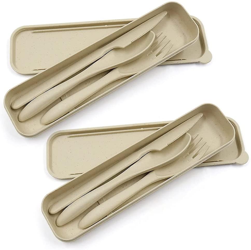 2-piece Portable Cutlery Set, Picnic Camping Cutlery Set