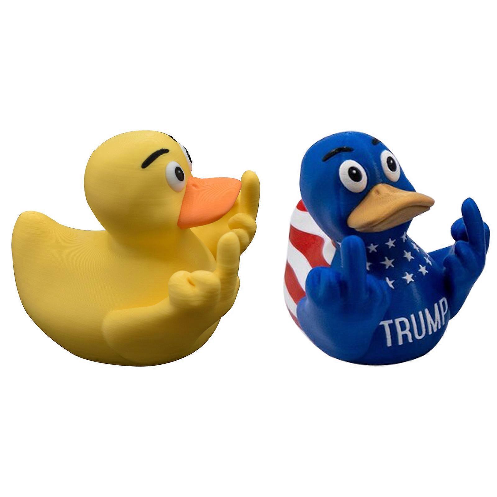 Middle Finger Duck,Funny Middle Finger Duck Figurines,Mini Little Duck Ornament Decor For Home Office Desktop