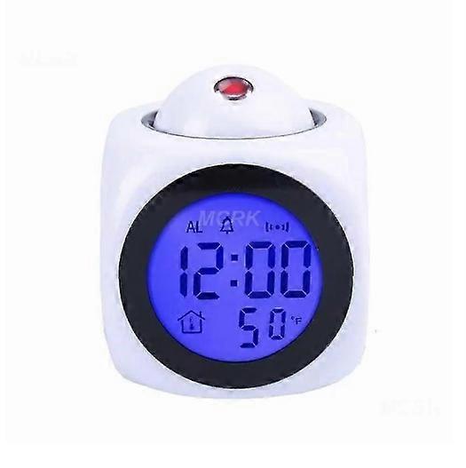 Projection clock,Voice Talking  Temperature LED Wall Ceiling Clock Projection Multi-function Projection Alarm Clock Digital Home