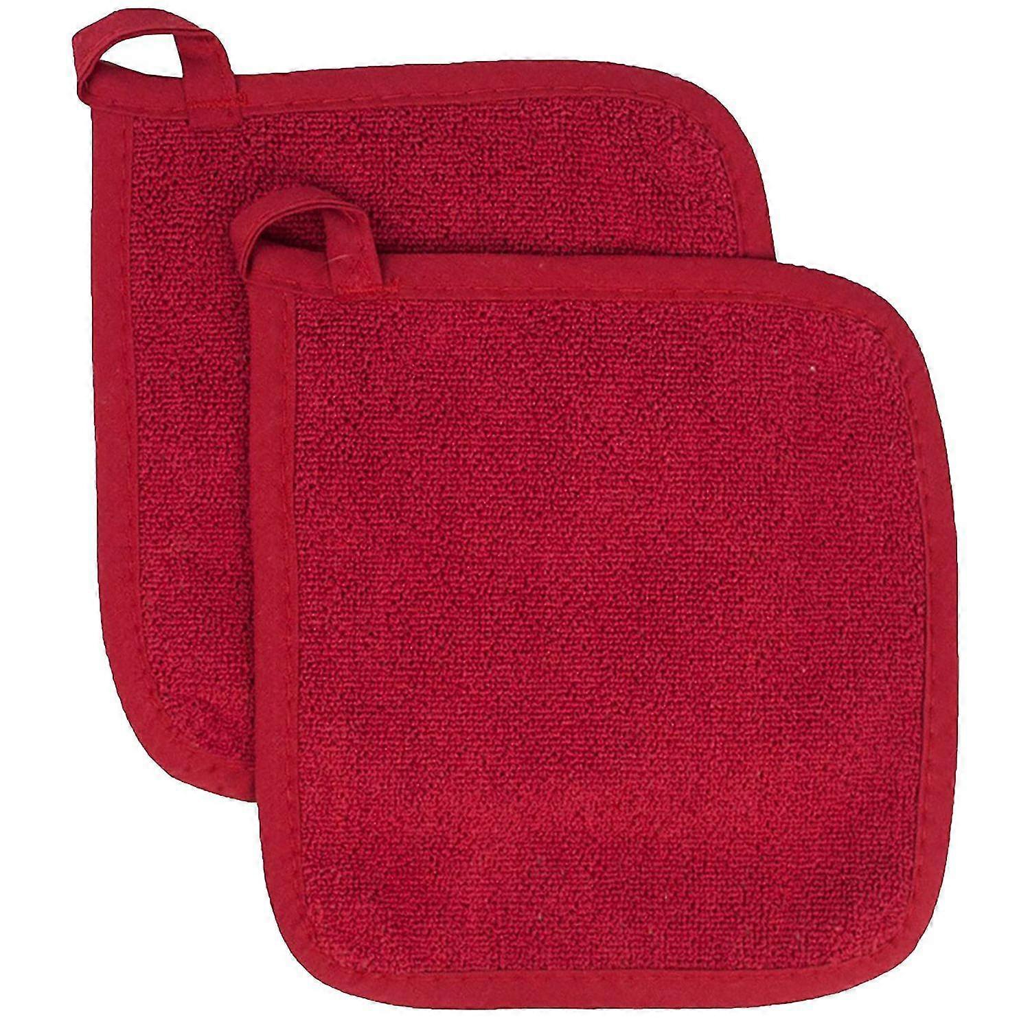 Fornnerg 2Pcs Baking Mittens Breathable Anti-scalding Cotton Non-slip Potholder Oven Gloves for Dail