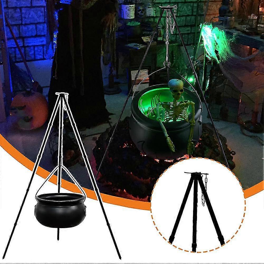Large Outdoor Halloween Witch Cauldron with Lights & Tripod Stand