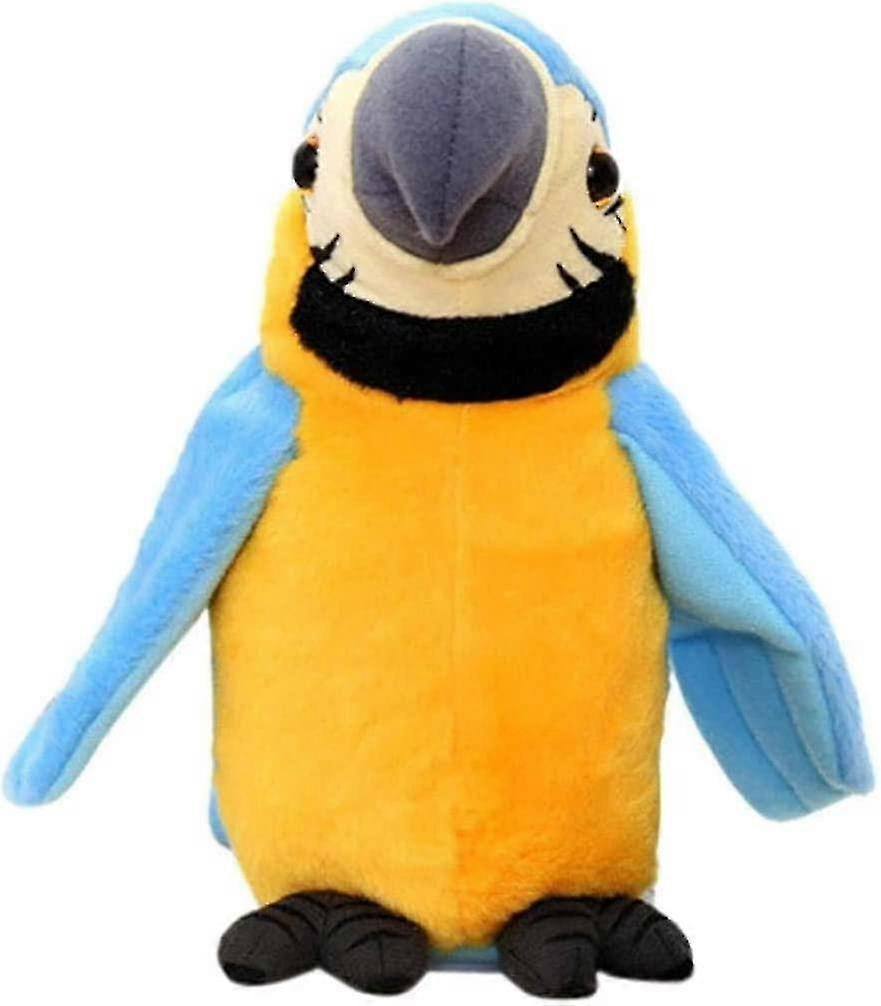 Talking Macaw Parrot Repeat What You Say Stuffed Plush Toy Electronic Recording Animated Bird Shake Wings Talking Parrot Pet Plush Toy Interactive Toy