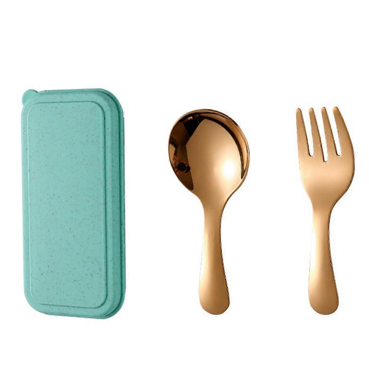 Stainless Steel Outdoor Camping Portable Tableware Light Strong Convenient Portable Fork Spoon Tableware