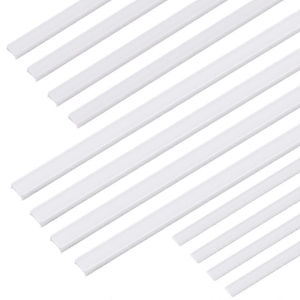 75Pcs 3 Style ABS Plastic I Beam Tubes DIY Handmade Sand Table Material Model Building White 250x1.5~3x1.5~2mm 25pcs/style