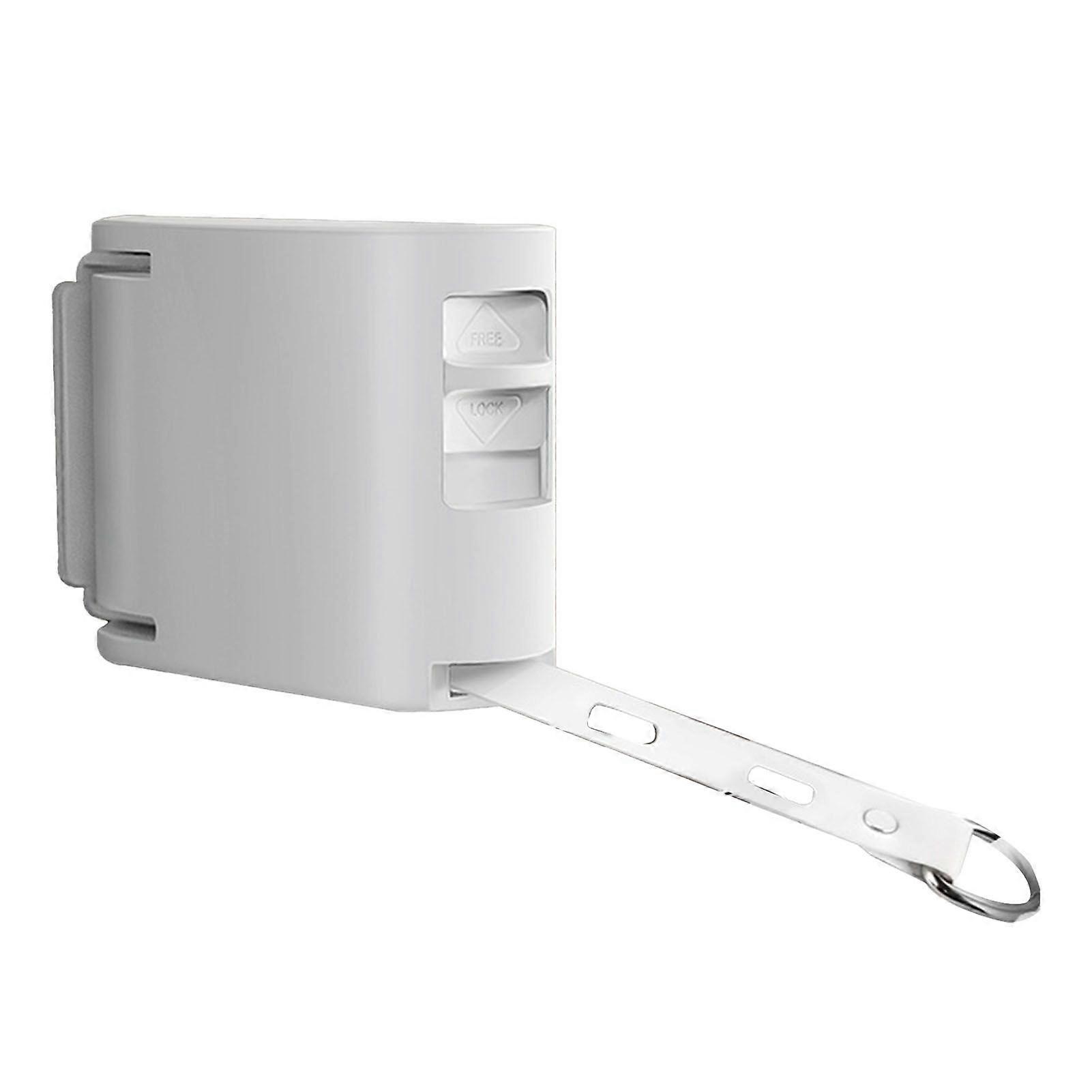 Puch Free Retractable Clotheslines Invisible Wall Mounted Hanger with Adjustable Snap White