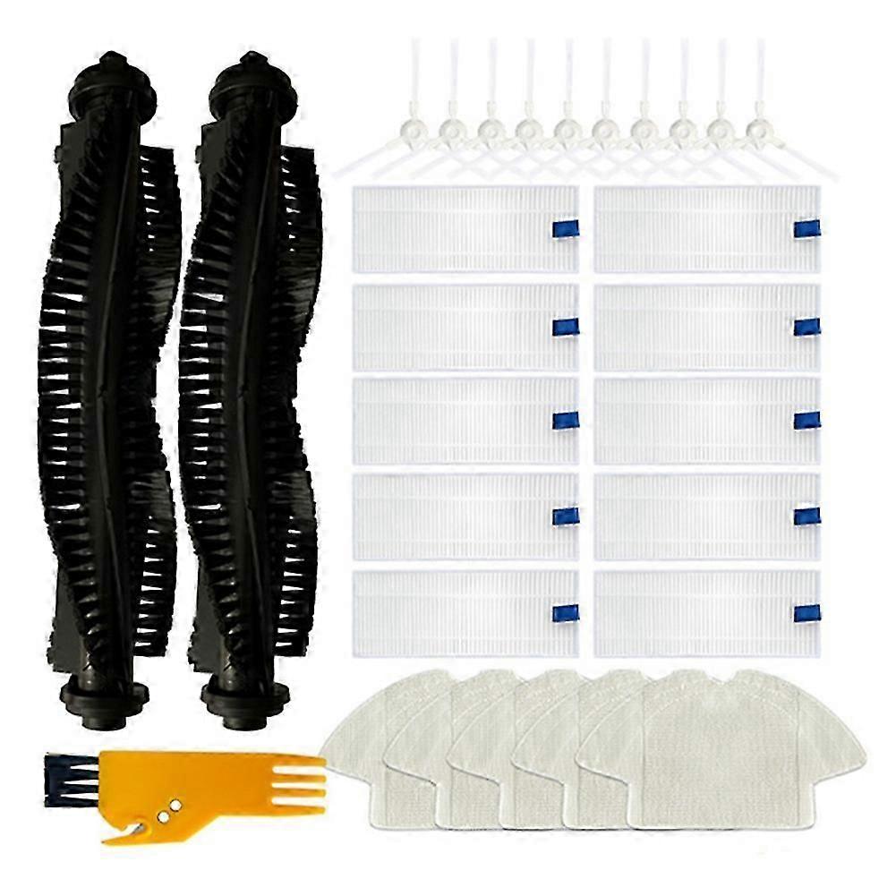 Main Brush Side Brush Filter and Mop Cloth Replacement Accessories for Qihoo 360 S6 Robot Vacuum Cl