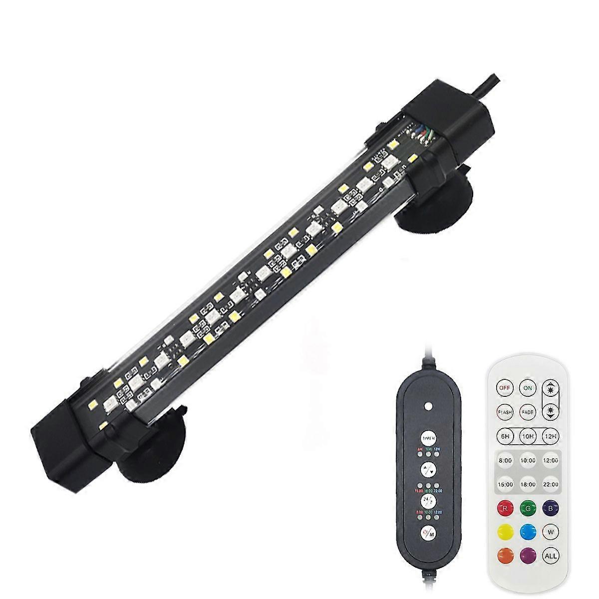 Aquarium Light for Fish Tank, 24/7 Cycle Fish Tank Light with Timer, Full Spectrum+7 Single Colors, Auto On/Off, Adjustable Brightness
