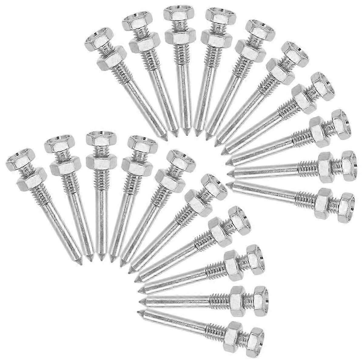 26pcs Παπούτσια Spikes κατάλληλα για Ice Aerator Παπούτσια Spikes κατάλληλα για Γυναίκες Παπούτσια αερισμού γκαζόν Spikes Silver Lawn Sho