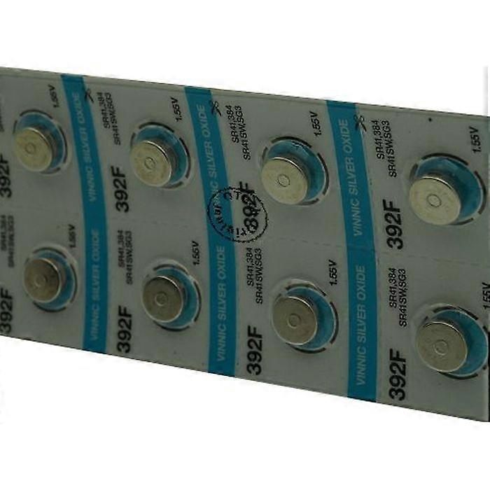 Pack of 10 Vinnic batteries for MAXELL 392