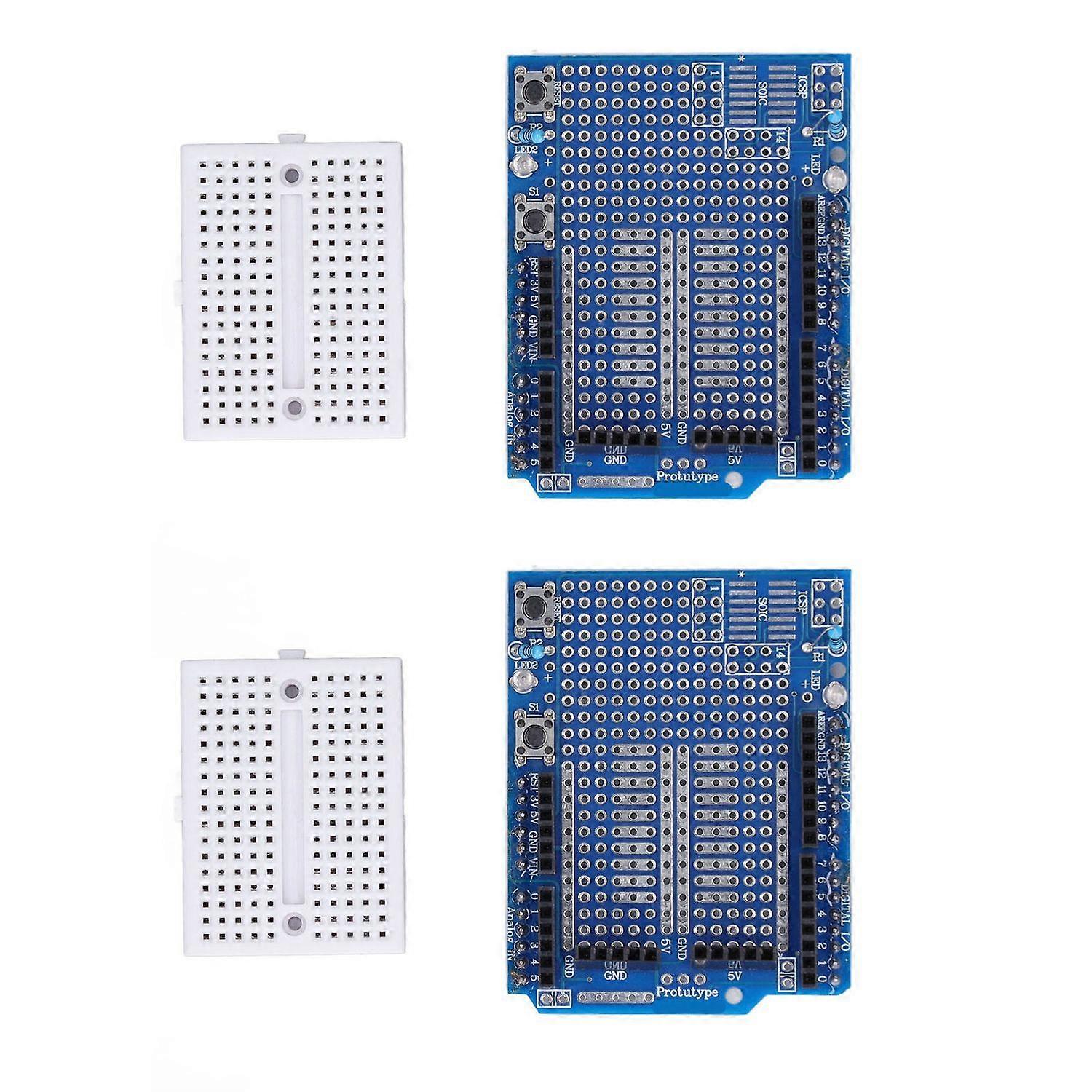 2 Sets Prototype Expansion Board Mini Breadboard Prototyping Development Module Kit 3‑5V