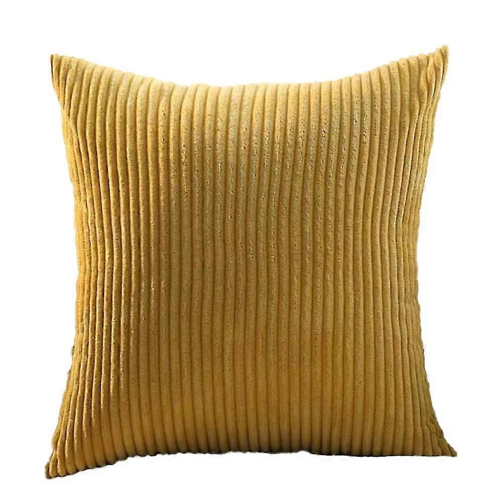 Solid Throw Pillow Cover For Bedroom Living Room With Stripes