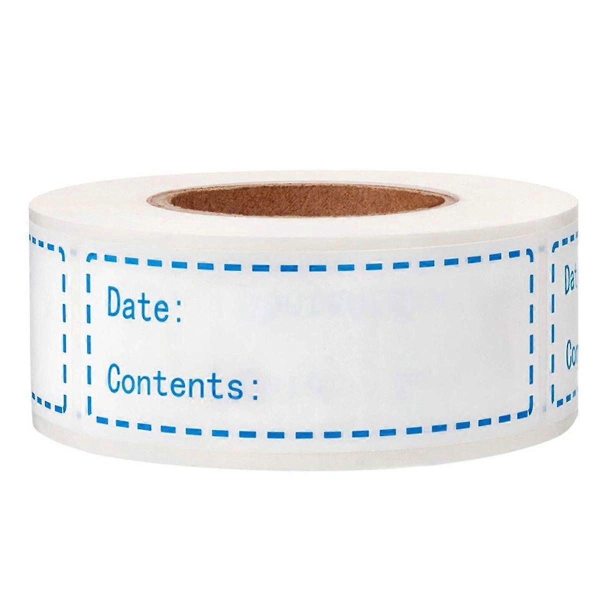 1 Roll Freezer Food Labels Self-Adhesive Date Labels Frozen Food Storage Stickers,Blue