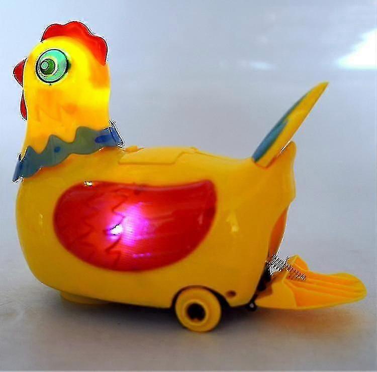 Laying Hen Robot Toy Battery Operated Toy Doll Action Toy With Electric Flash Yellow