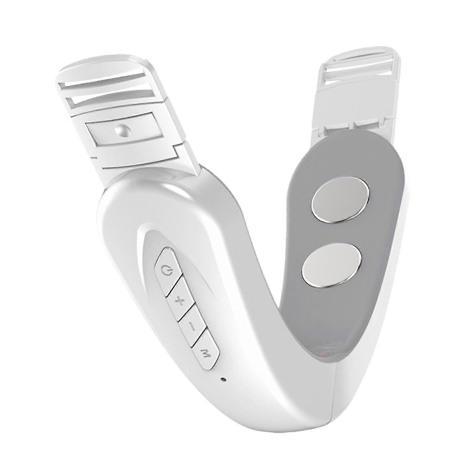 Podwójny reduktor podbródka, elektryczny masażer modelujący twarz w kształcie litery V Przenośny inteligentny pas do liftingu twarzy z niebieskim światłem