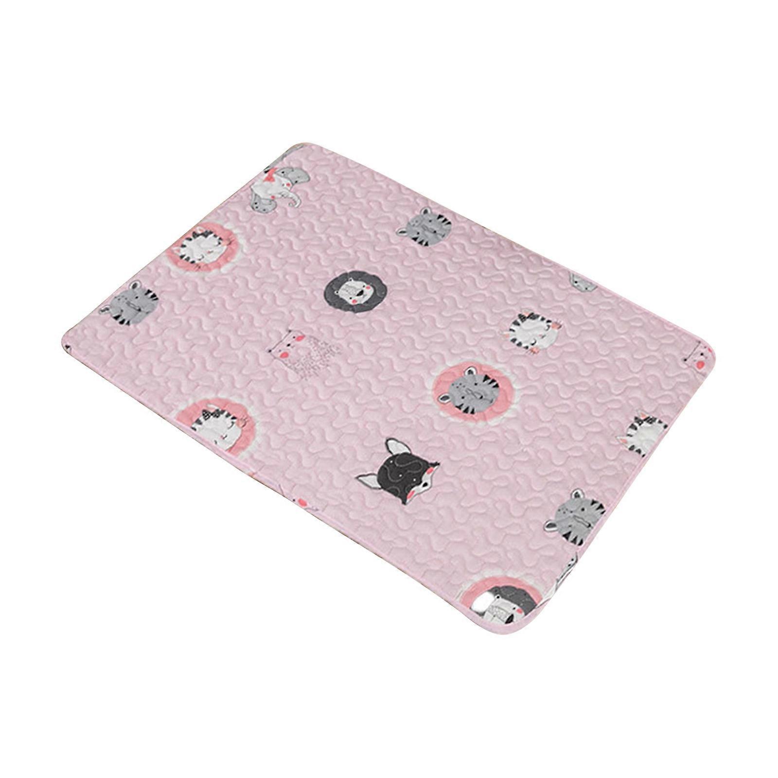 Warm Pet Mat 70x90cm Easy to Maintain and Washable for Various Pet with Lovely Cartoon Pattern Indoor Dog Cats Floor Mat 70 by 90cm