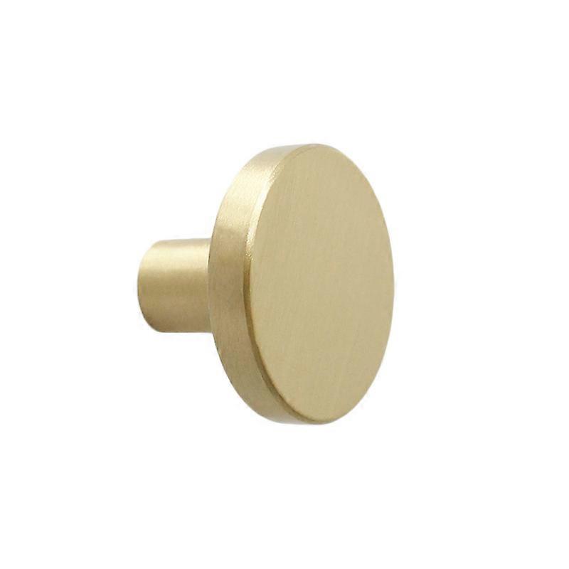 6 Round Cabinet Knobs, Gold Brass Drawer Knobs, Door Hardware Cabinet Knobs, Stainless Steel Single Hole Handle with Screws for Cupboard, Cabinet, wit