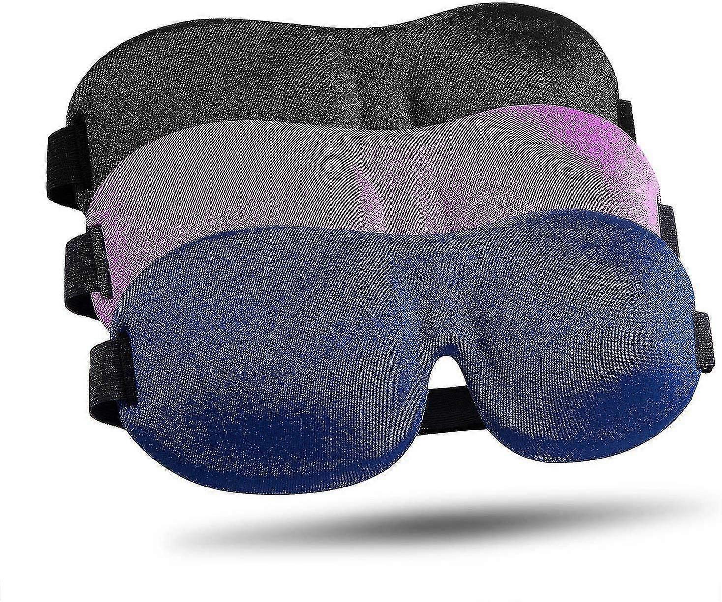 Cache-œil en soie 100 % naturelle ultra doux et confortable avec un design clair-obscurci