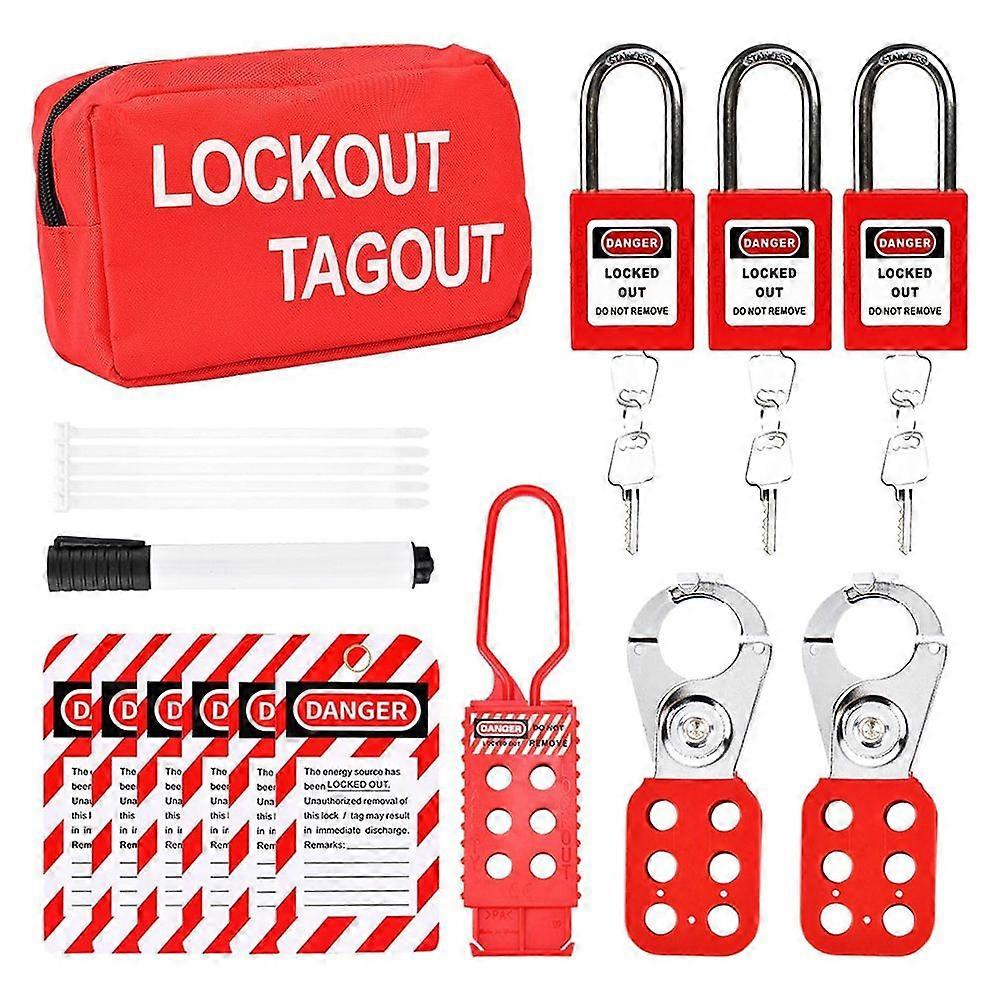 Lockout Tagout Kit, Lock Out Tag Out Kits Electrical, Group Lockout Hasps, -Tags, Lock Out Tag Out Padlock