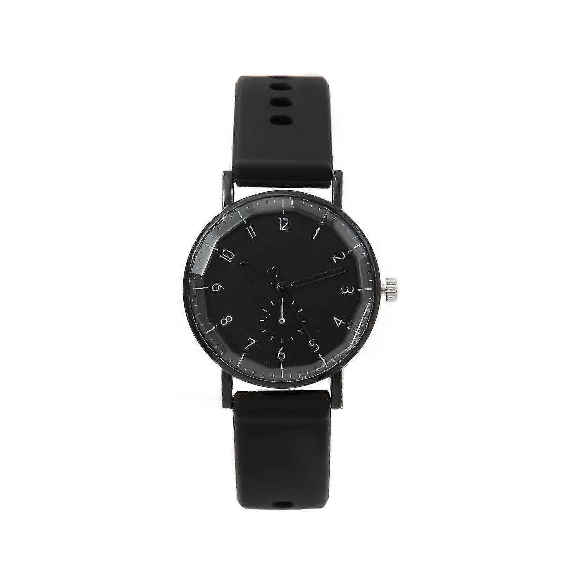Silicone watch minimalist macaron small fresh digital face hollowed out needle women's watch