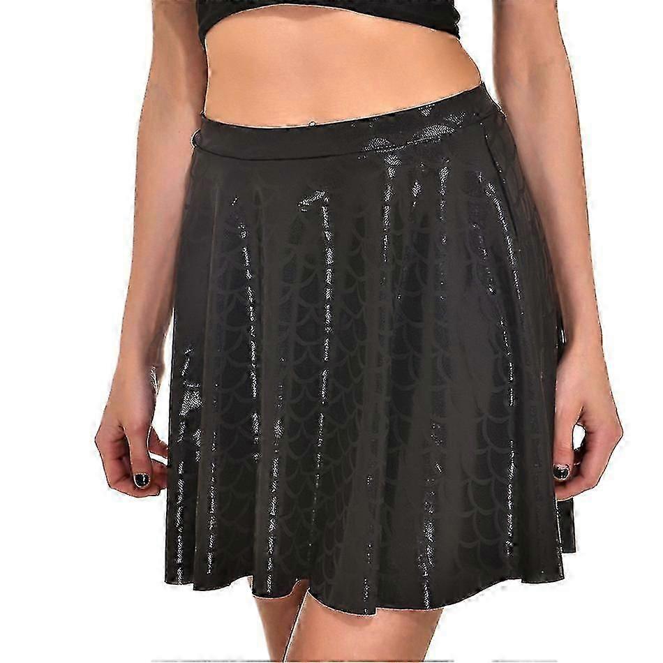 Mermaid Skirts Sparkly Flared Pleated Mini Skirt