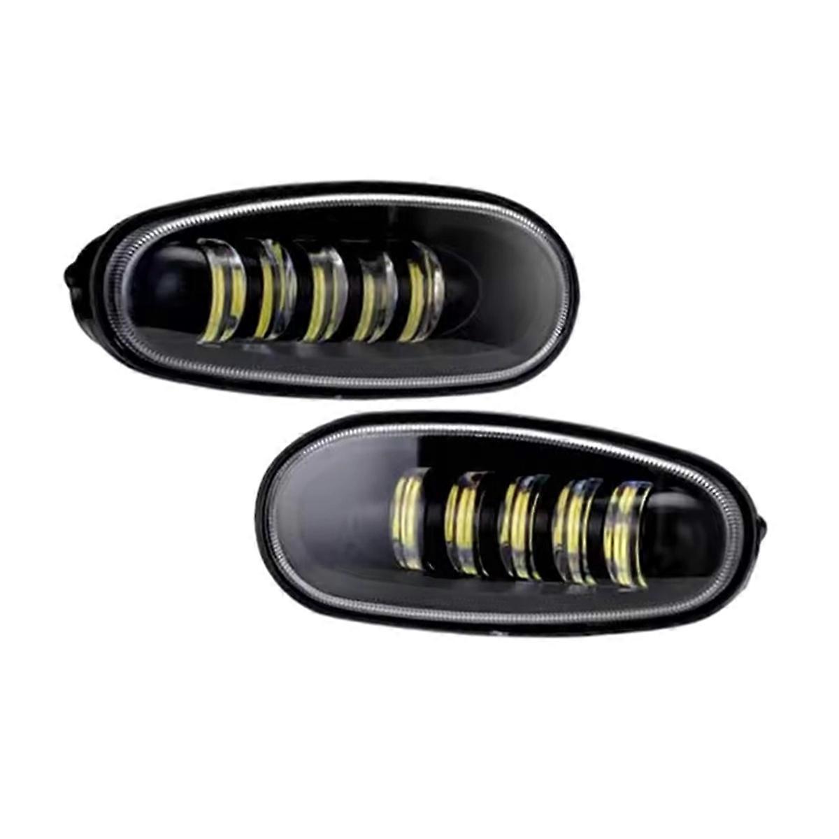 2PCS Car LED DRL Fog Light Assembly LED 5 Lenses Fog Driving Lamp for Sens White Light