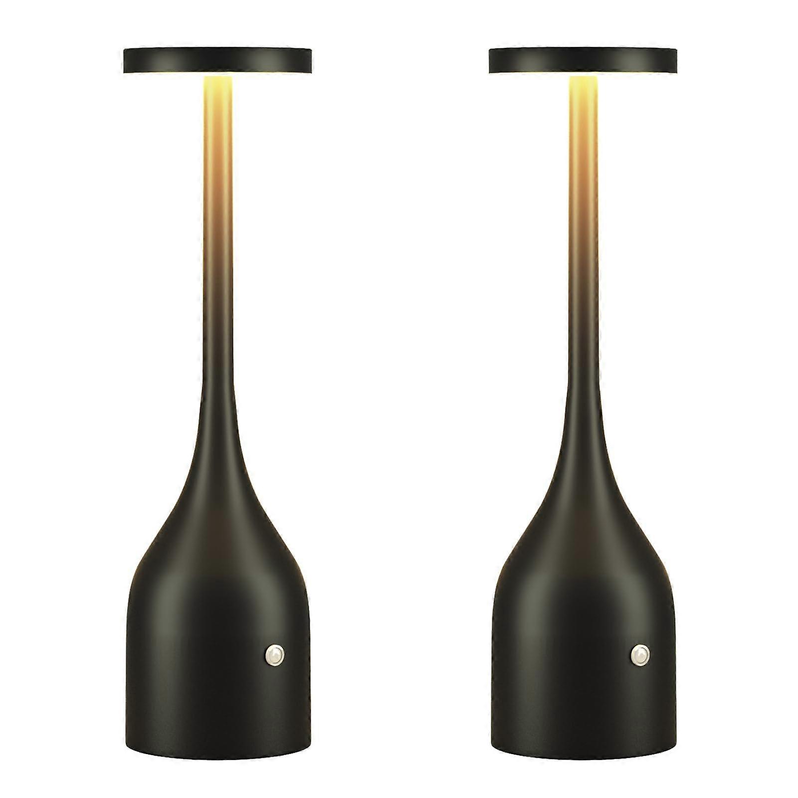 2-pack rechargeable wireless table lamp for outdoor dining