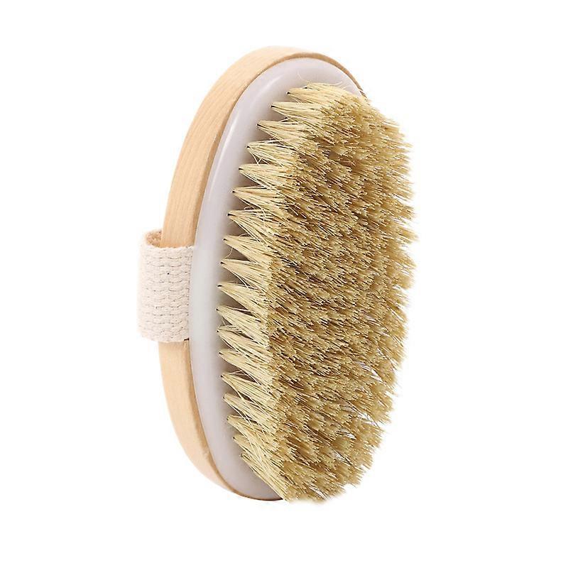 Body Brush With Medium Soft Natural Bristles For Exfoliating Dead Skin