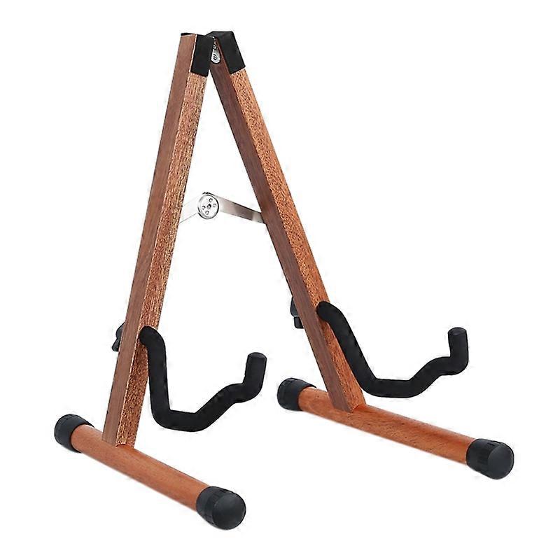 Solid Wood Guitar Stand Portable Folding A-frame Stand for Acoustic and Electric Bass Guitar Ukulele