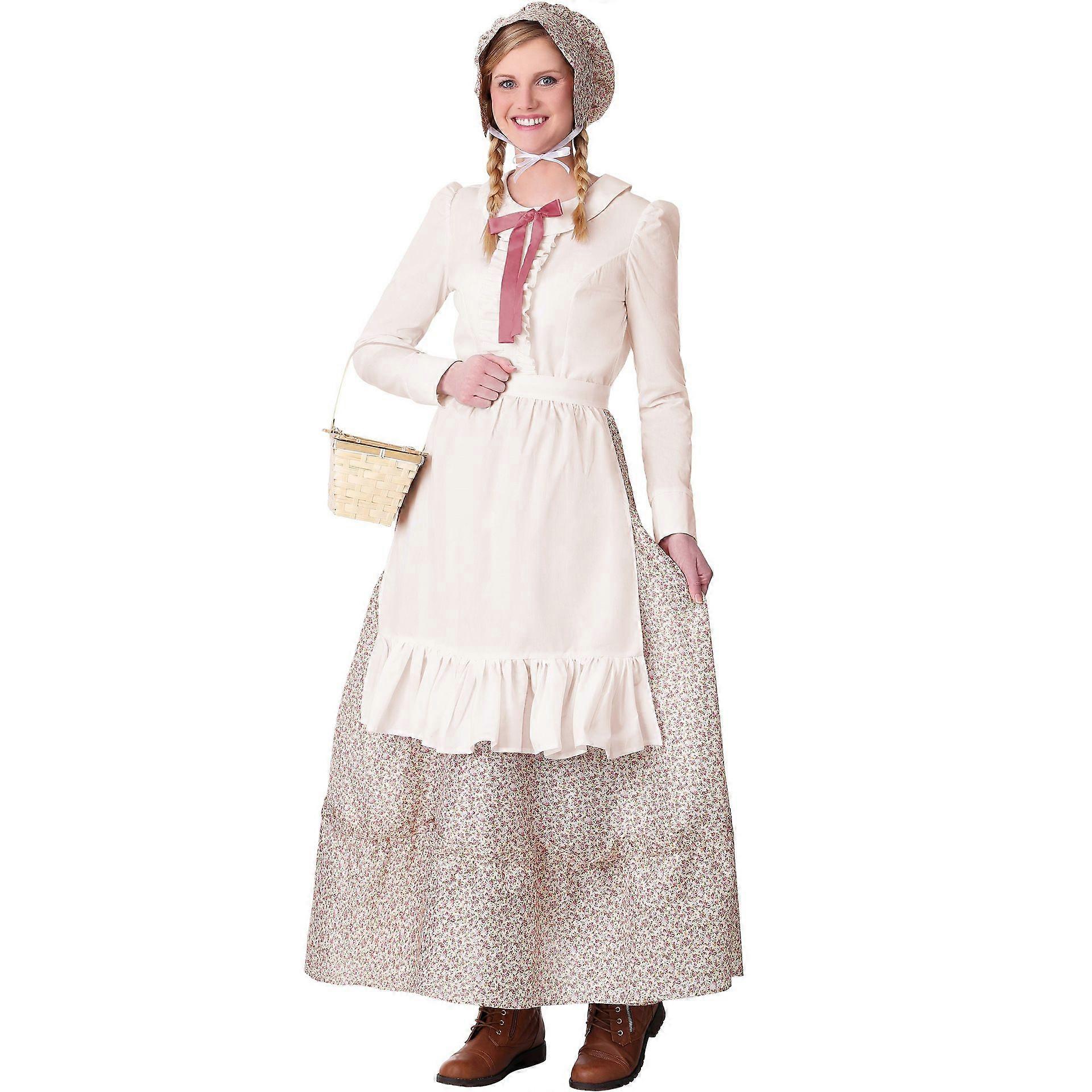 beige# Granny Princess Dress Halloween Party Costumes for Women Grimm's Fairy Tales Drama Character Cosplay Luxury Maxi Dress