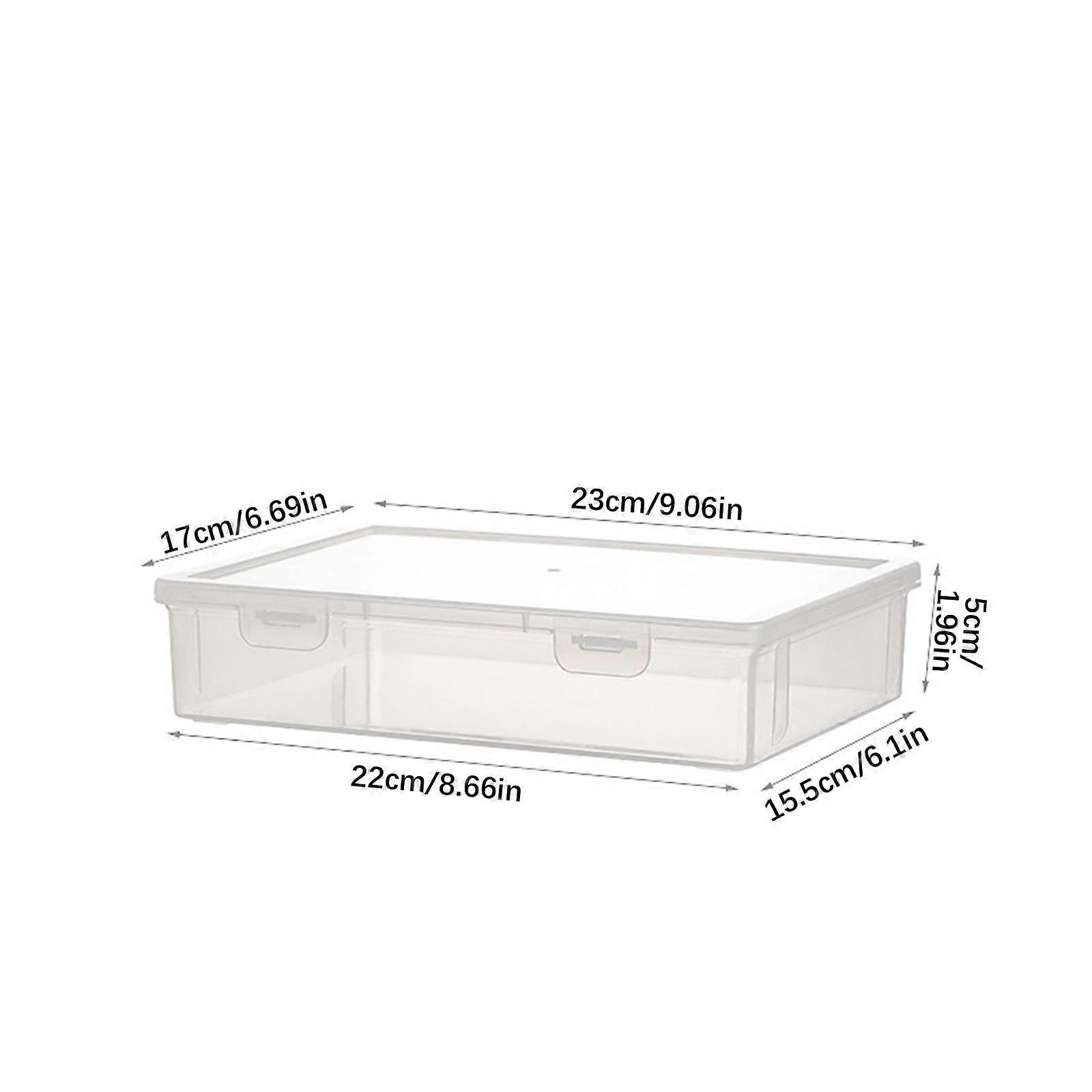 Transparent Desktop File Storage Box Plastic Office Student Study Document Storage Box