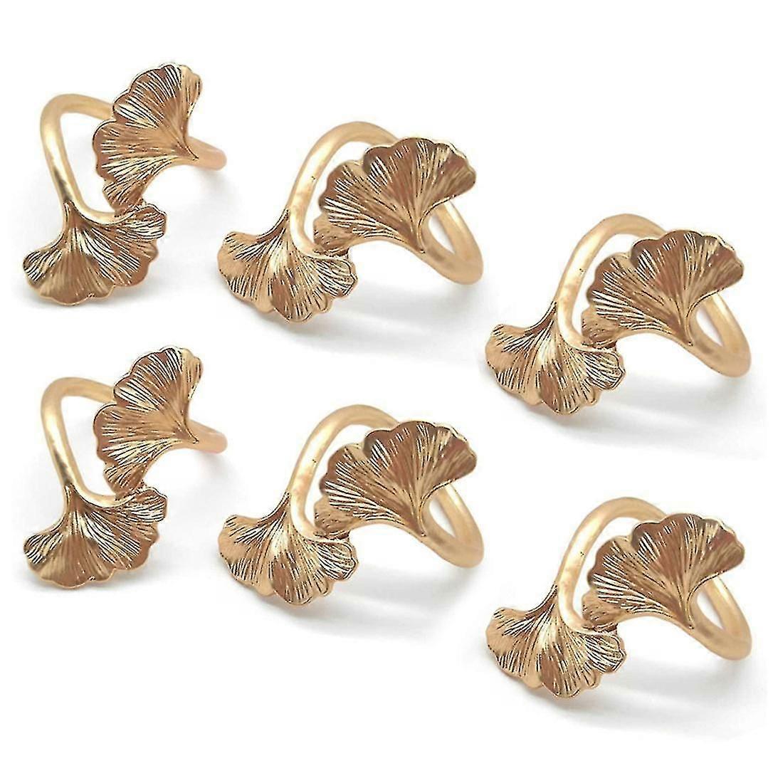 High-quality Ginkgo Leaf Napkin Rings,metal Napkin Holders For Wedding Party And Daily Use,complement To Your Di-dwdz