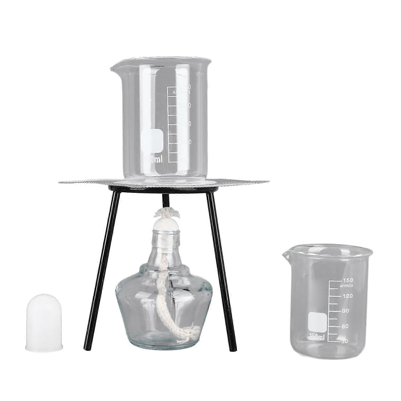 Laboratory Heating Set Burner Lamp Tripod Stirring Rod Sieve Net Beaker and Lamp Wick Chemistry Experiment Accessories
