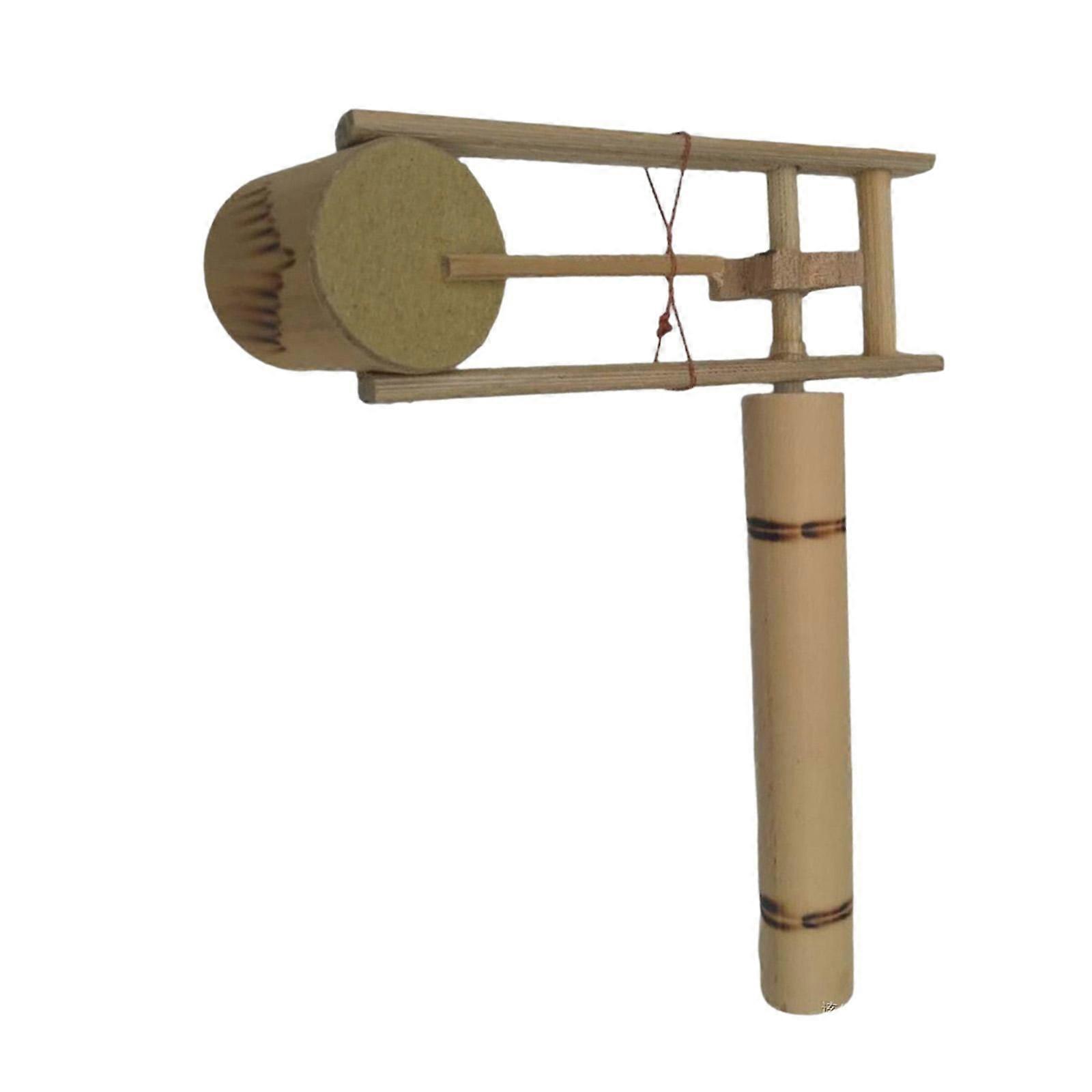 Bamboo Hand Rattle Educational with Long Handle Early Instrument