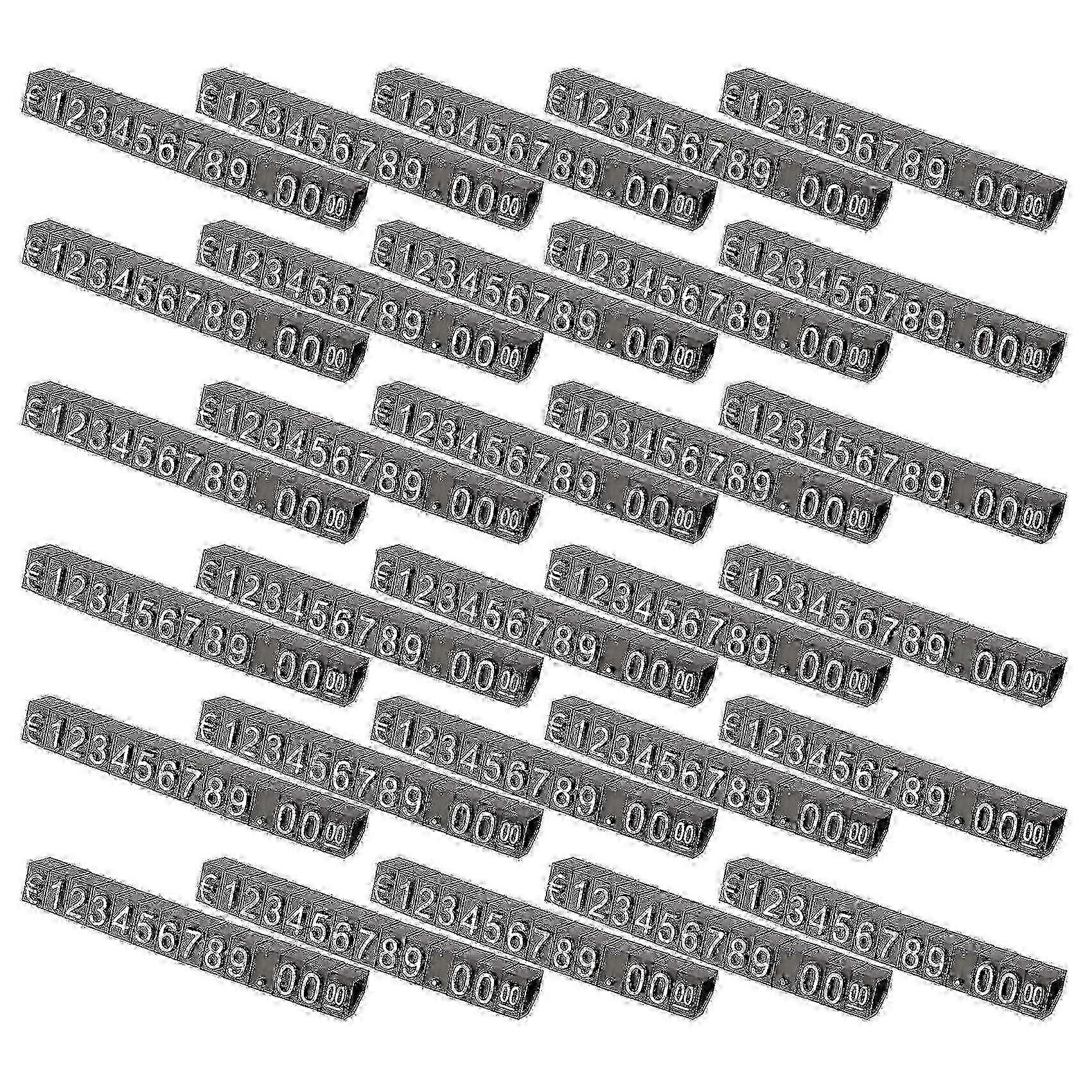 30sets Plastic Cubes Price Display Tags Adjustable Number Stand Frame Label Shop