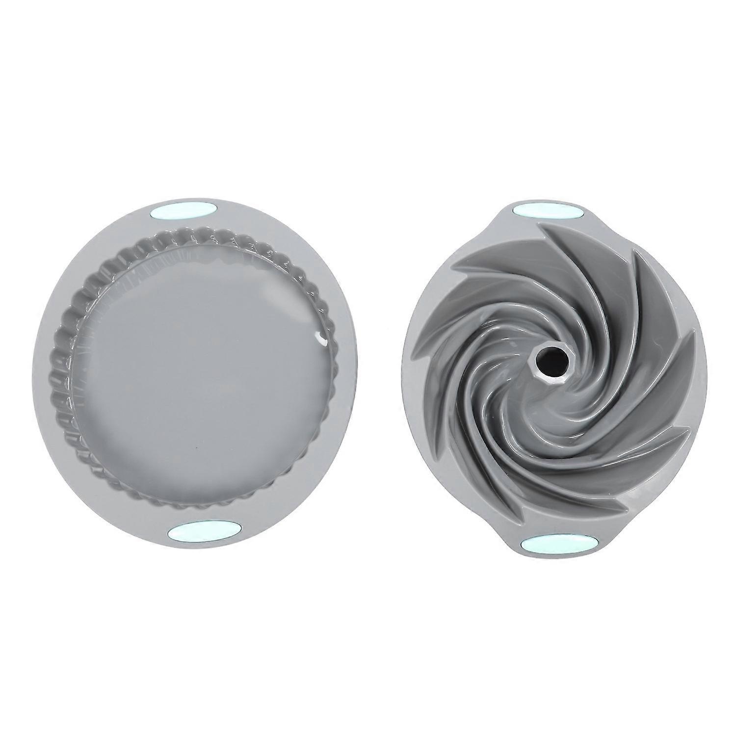 Round Fluted Cake Pan Easy To Release Multipurpose Anti Stick Silicone Baking Pans for Kitchen
