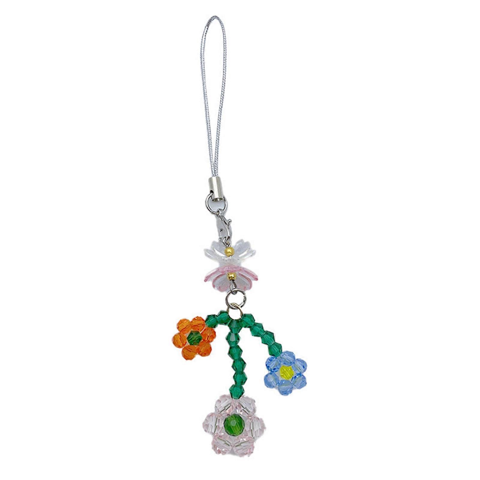 Portable Keychain Phone Chain Pendant Combo with Keyring and Rope Versatile Keychain Phone Pendants Accessories for Girl