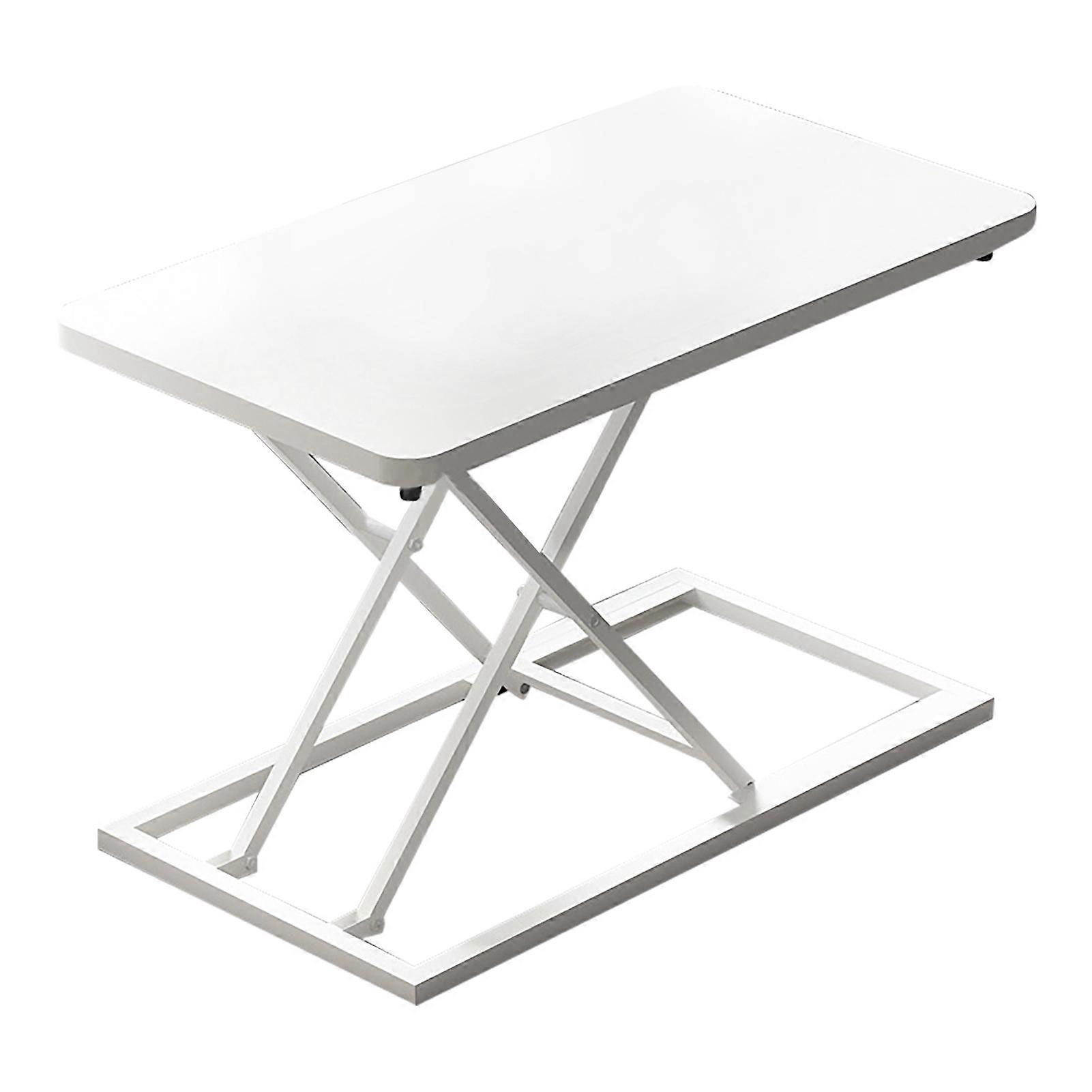 Standing Computer Lift Table 7 Gears Folding Laptop Desk Elevating Frame Mobile Working Table